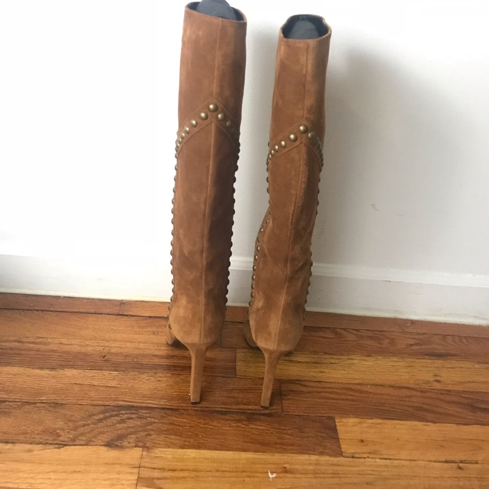 Saint Laurent Knee High Suede Boots - Picture 7 of 7
